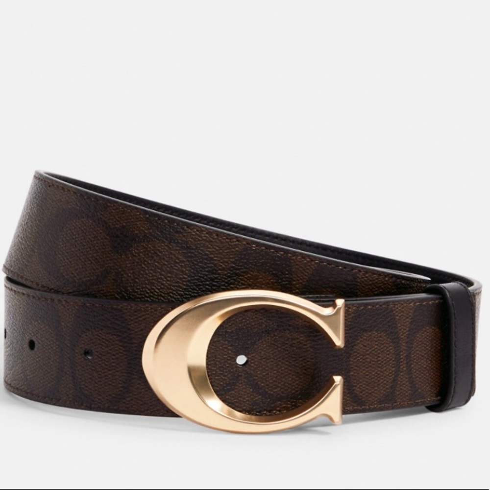 NWOT Coach Signature Buckle Belt, 38 Mm